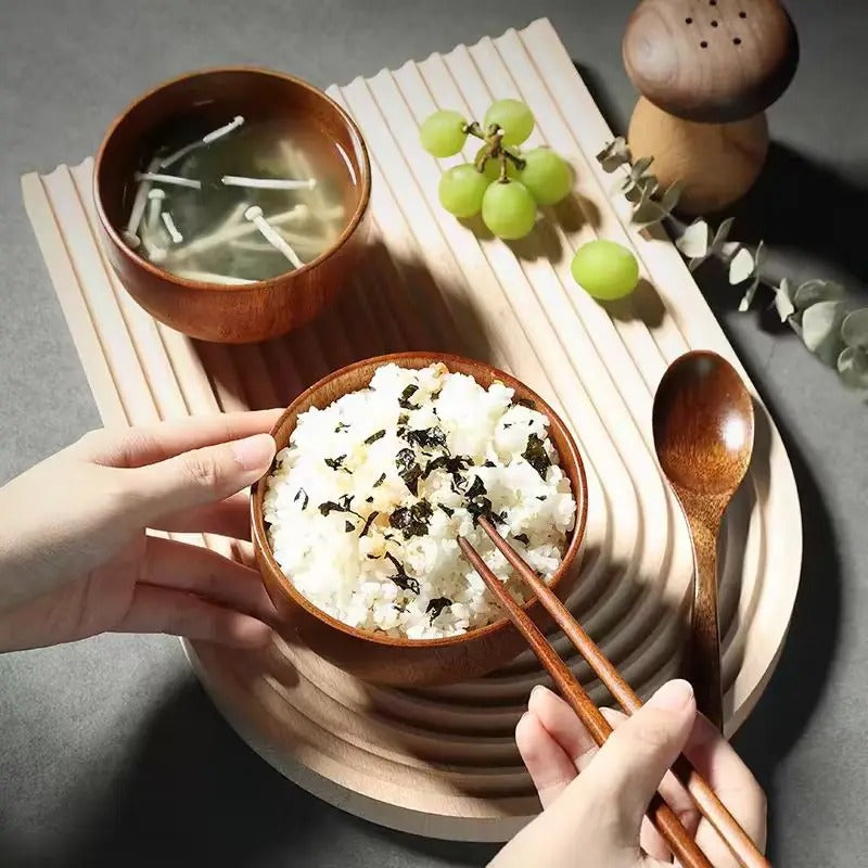 天然木製ボウル（軽量・割れにくい）