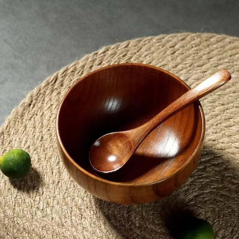 天然木製ボウル（軽量・割れにくい）